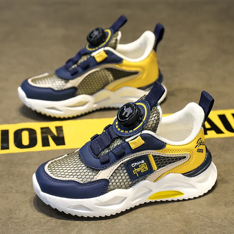 保罗骆驼男童网面鞋2025款夏季透气儿童跑步鞋中大童运动鞋学生