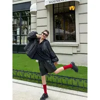 【米果妈】女士秋季新款时尚洋气百搭五分休闲裤亲子B4742