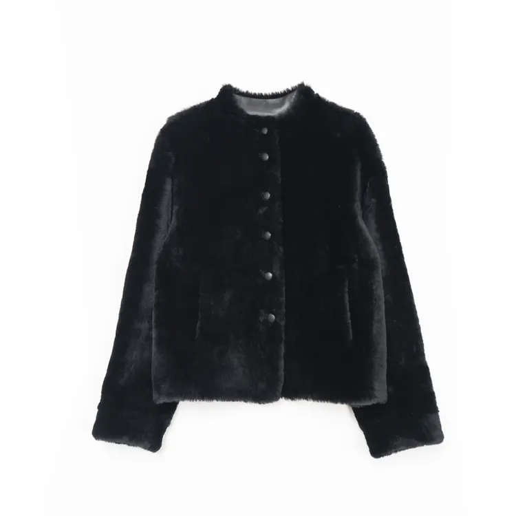 “中式皮草”秋冬新款洛曼皮毛一体外套25002