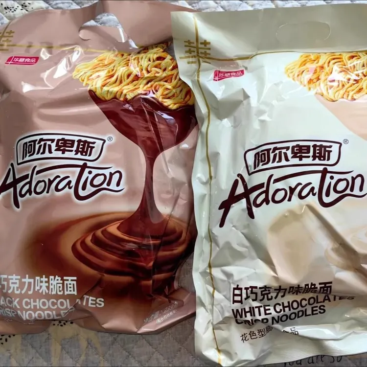 阿尔卑斯巧克力味干脆面239g涂层干吃泡面休闲食品充饥零食点心