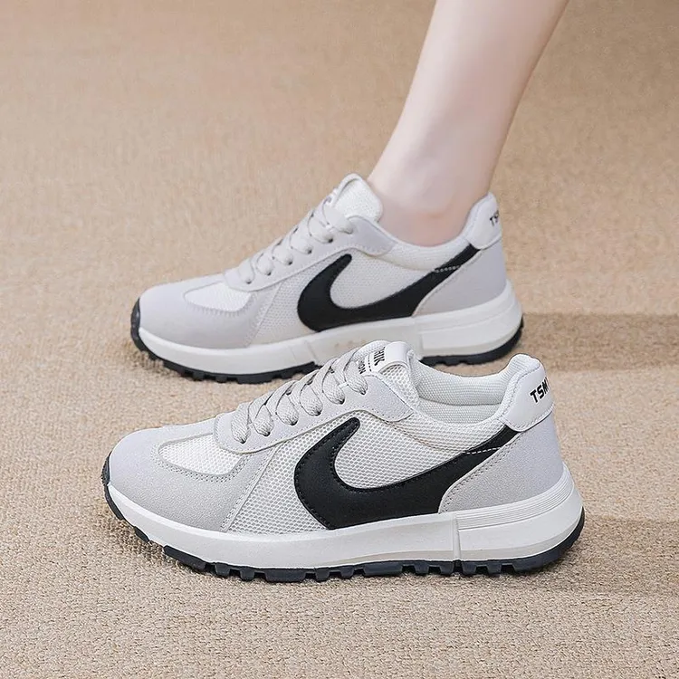 2025春季新款阿甘鞋女休闲透气轻便百搭增高厚底运动跑步女鞋5102