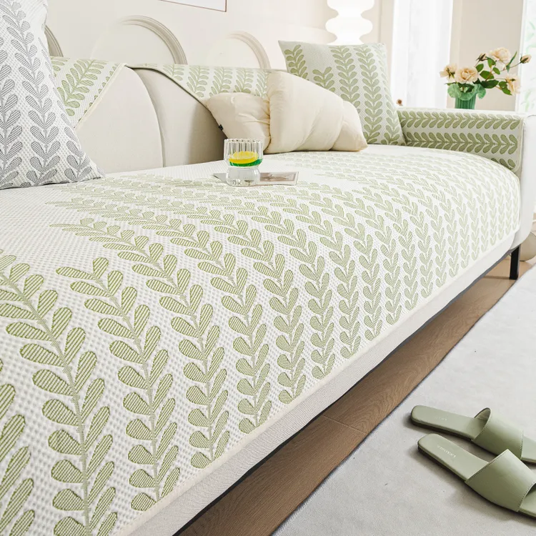 夏季凉豆豆冰丝沙发垫防滑凉感沙发套罩席子坐垫凉席夏天垫子