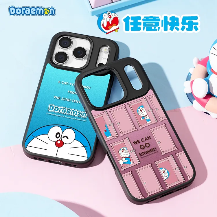 洛克琉璃系列磁吸壳哆啦A梦款iPhone17promax手机壳可爱防摔原创