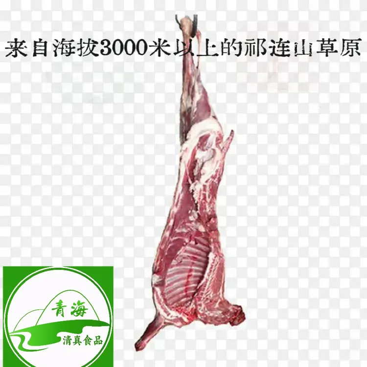 祁连草膘藏系羊半羊现切17-18斤半只半扇切块60%腿排