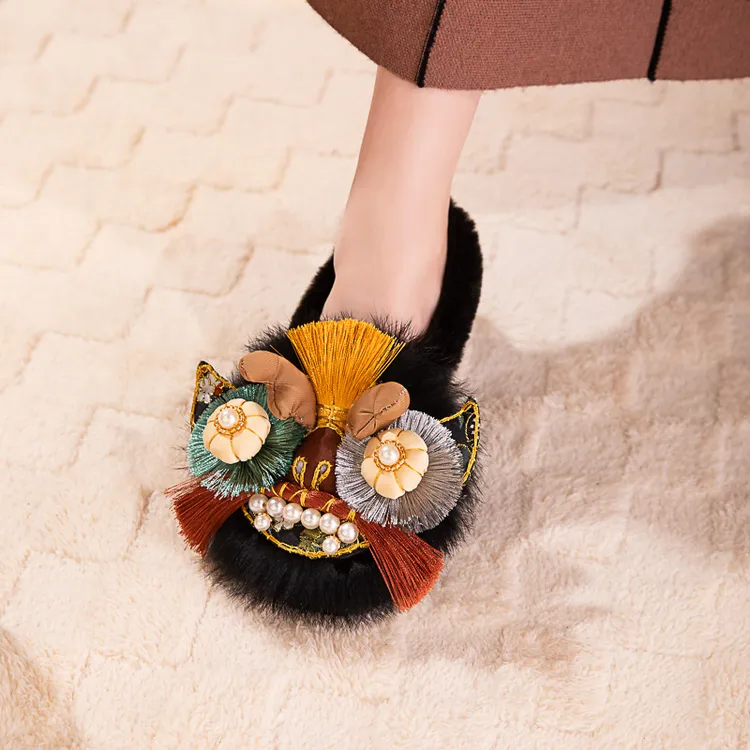 【龙头平底棉鞋】爆款新中式龙头鞋软底防滑平底爆款成人女款双十一