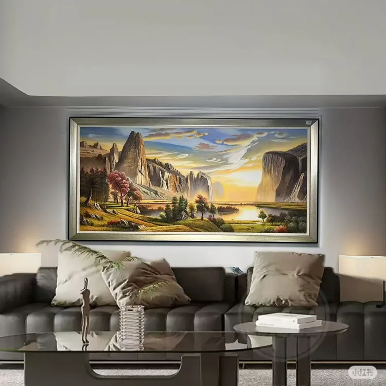 精品纯手绘油画尺寸120乘260客厅适用于沙发背景办公室书房山水画