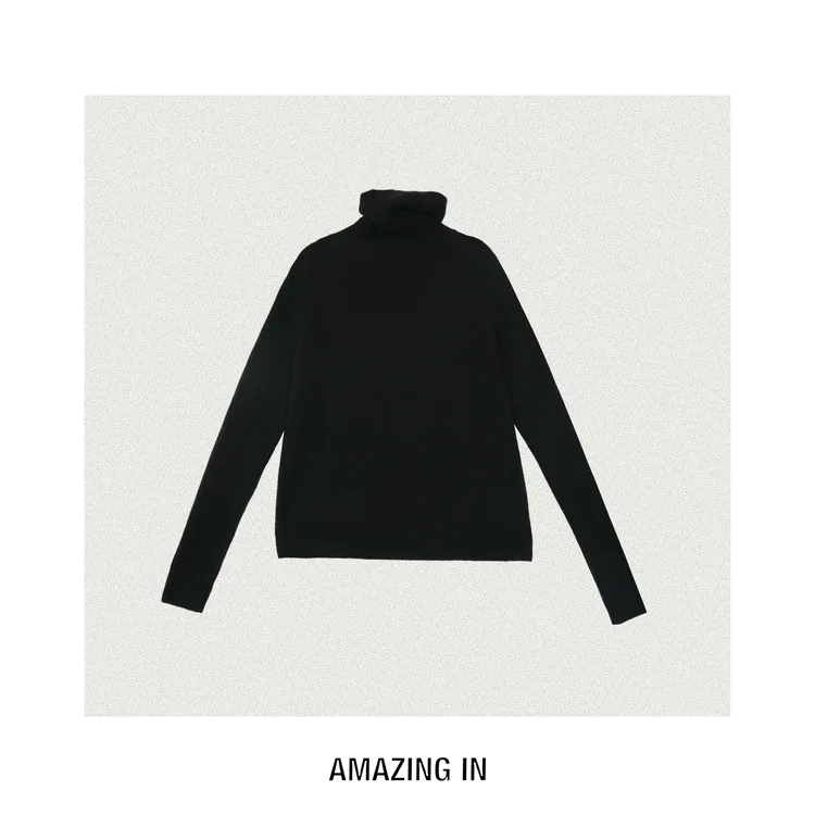 AMAZING IN | 1oo%山羊绒 | 立体高领羊绒衫A250903-AI59DSWY1786