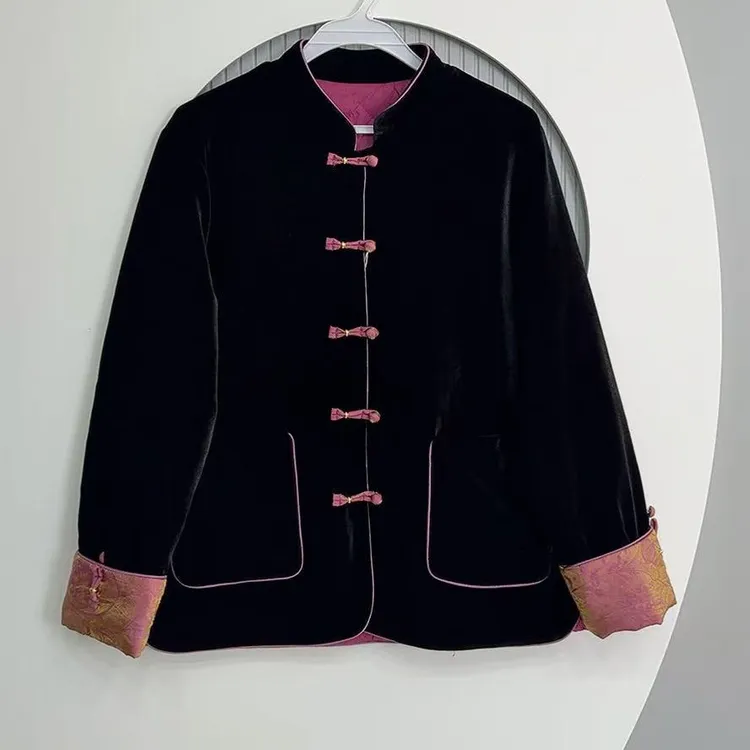 w1959国风丝绒棉衣