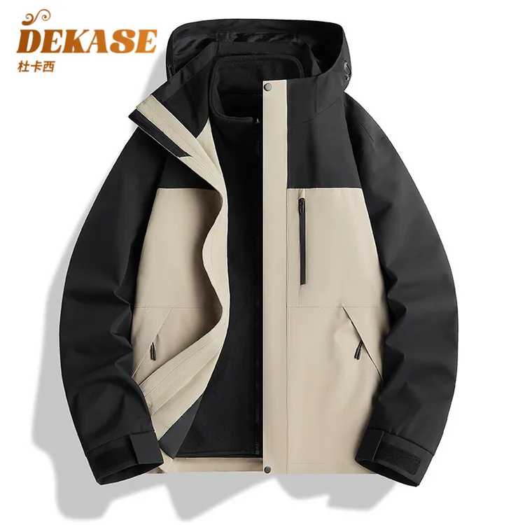 Dekase 冲锋衣男女三合一秋冬新款防风防水情侣户外登山服外套