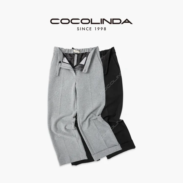 COCOLINDA “松弛随性”MIU风【慵懒轻柔（四季）】 廓形经典西裤P3788