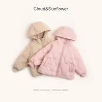 【云朵小葵】女童冬季新款菱格小兔小熊连帽休闲外套555277