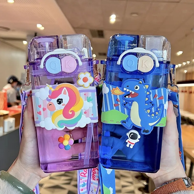 2026新款儿童水杯上学专用吸管杯女孩夏季幼儿园饮水壶塑料杯子