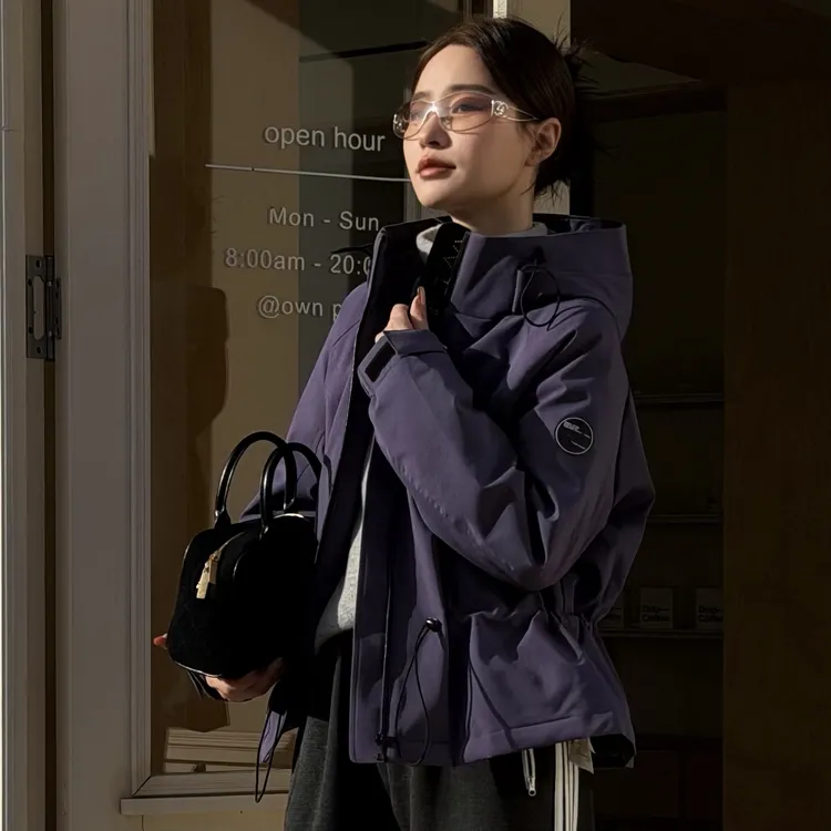 HELA AOMI “都市屿行”90白鹅绒收腰抽绳户外冲锋羽绒服CY5DC64434