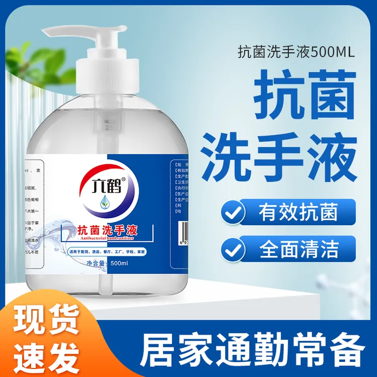 六鹤抗菌洗手液抗菌杀菌消毒清洁芦荟持久留香保湿便捷按压式瓶装