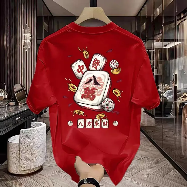 美式潮流短袖t恤圆领纯棉重磅上衣新款男女同款潮牌ins打底衫T恤