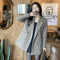 2025新款西装上衣毛呢韩版时尚潮流中长款秋冬气质短款百搭9806