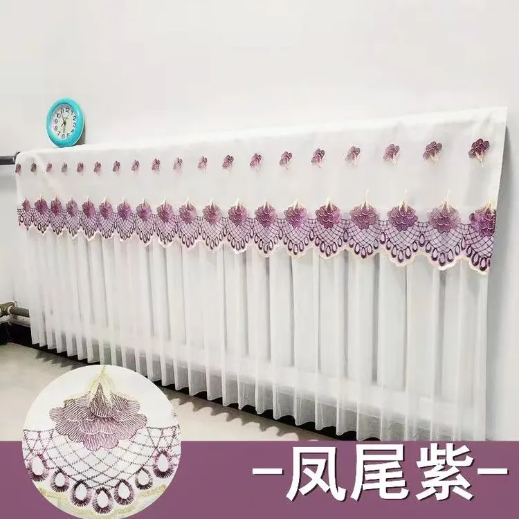 暖气片罩家用新款老式铸铁全包半包简约防熏墙遮挡装饰帘暖气盖巾