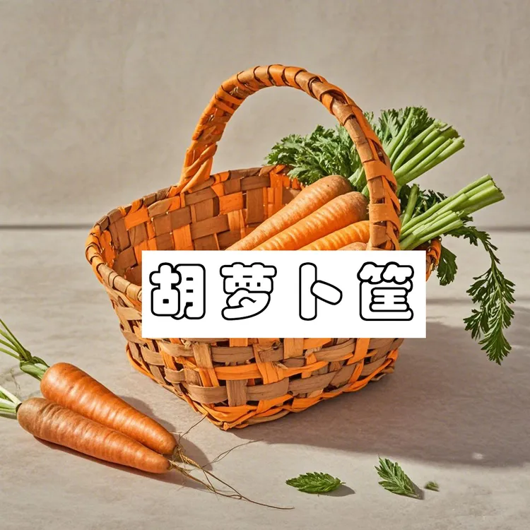 胡萝卜筐牛皮纸藤编材料包传统文化课程耗材（送说明书＋视频教程）