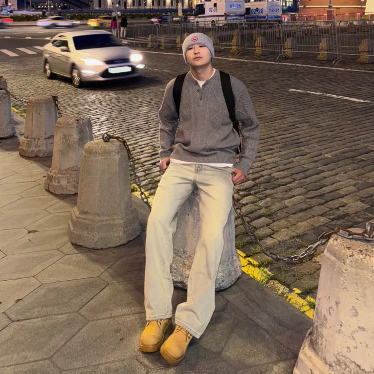 SANBAI 叁佰【黄泥牛仔裤】13.2盎司黄泥水洗改良版牛仔裤