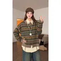 VGVL外套秋冬款设计感韩版宽松气质软糯毛衣开衫女