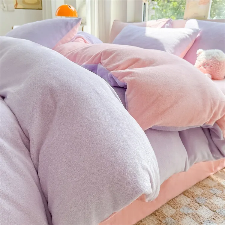 珊瑚绒牛奶绒被套单件150x200x23冬天加绒被罩法兰绒单人学生宿舍