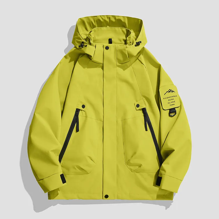 【防水/防污】情侣冲锋衣男女同款2025春季新款休闲外套连帽登山服