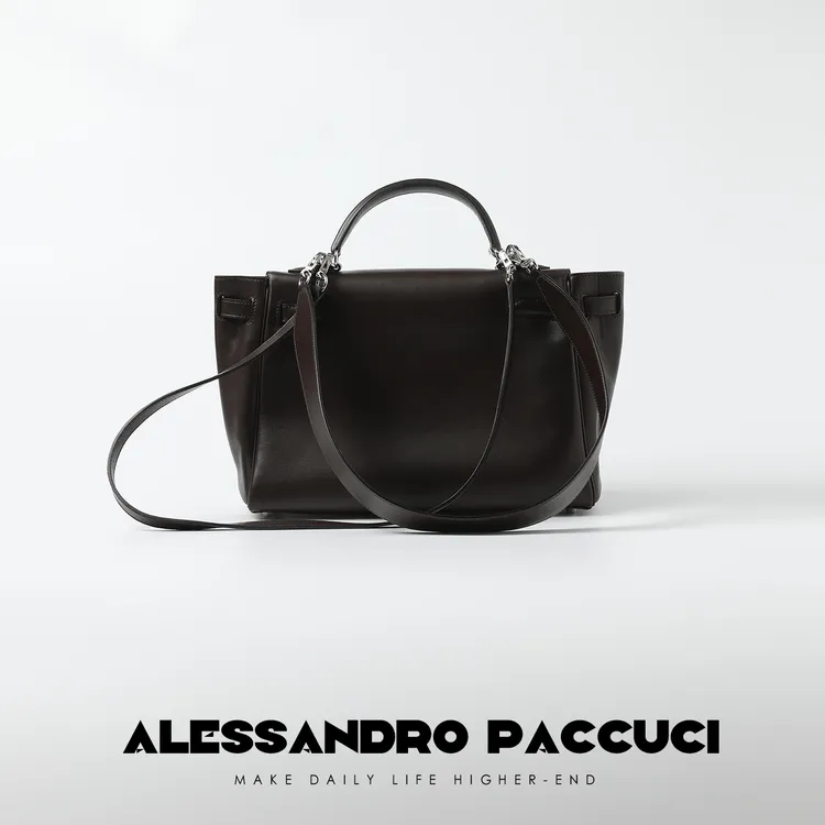 AP洛哥25143X【摩卡】头层牛皮经典时尚气质手提包（机车版）