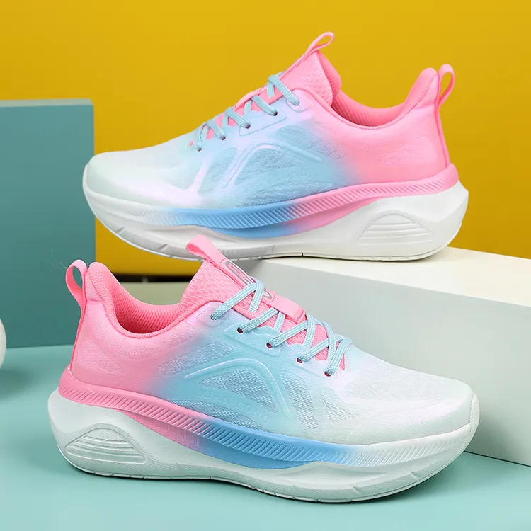 2025新款跑鞋减震轻便回弹防滑网面透气男女跳舞健身旅游运动鞋