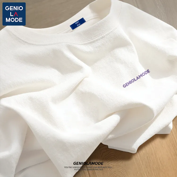 【敖瑞鹏代言】GENIOLAMODE美式潮流简约纯棉短袖t恤男生正肩T恤男