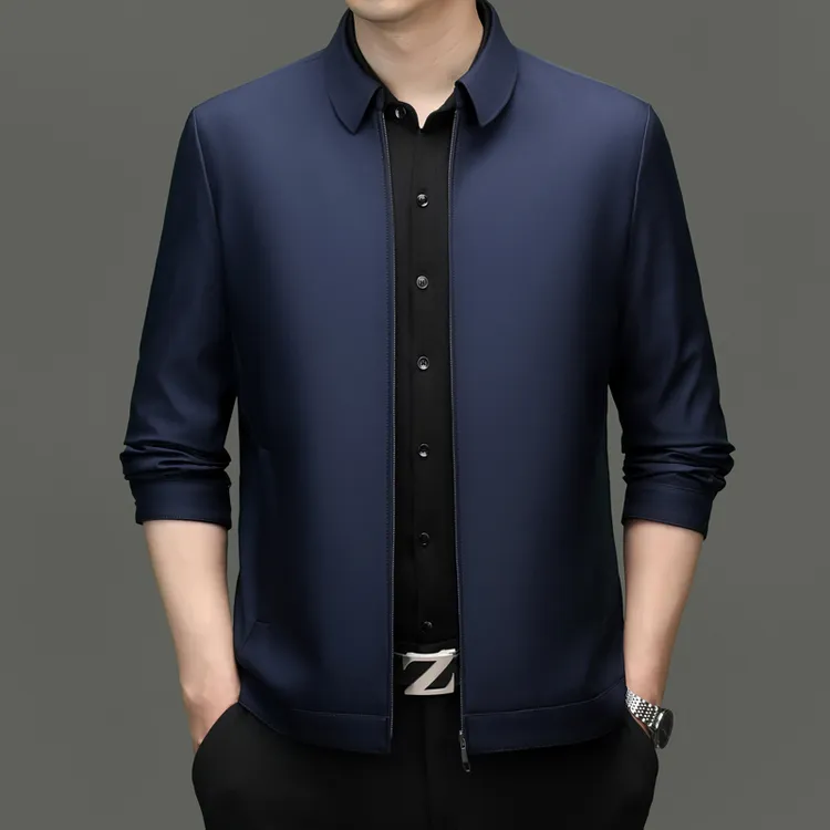 特价美国汤米夹克男春秋季外套中老年高端商务休闲茄克宽松大码