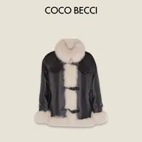 COCO BECCI【费城冬日】狐狸毛皮毛一体气质优雅鹅绒服CFJJC300170