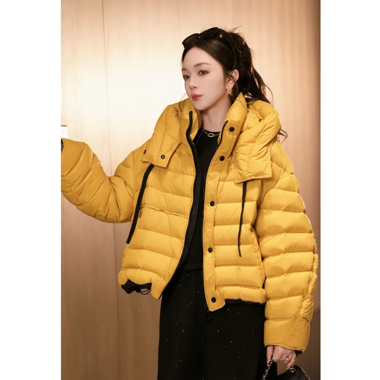 美人访【暖冬Utopia】升级排骨线蓬蓬加厚连帽羽绒服外套13383