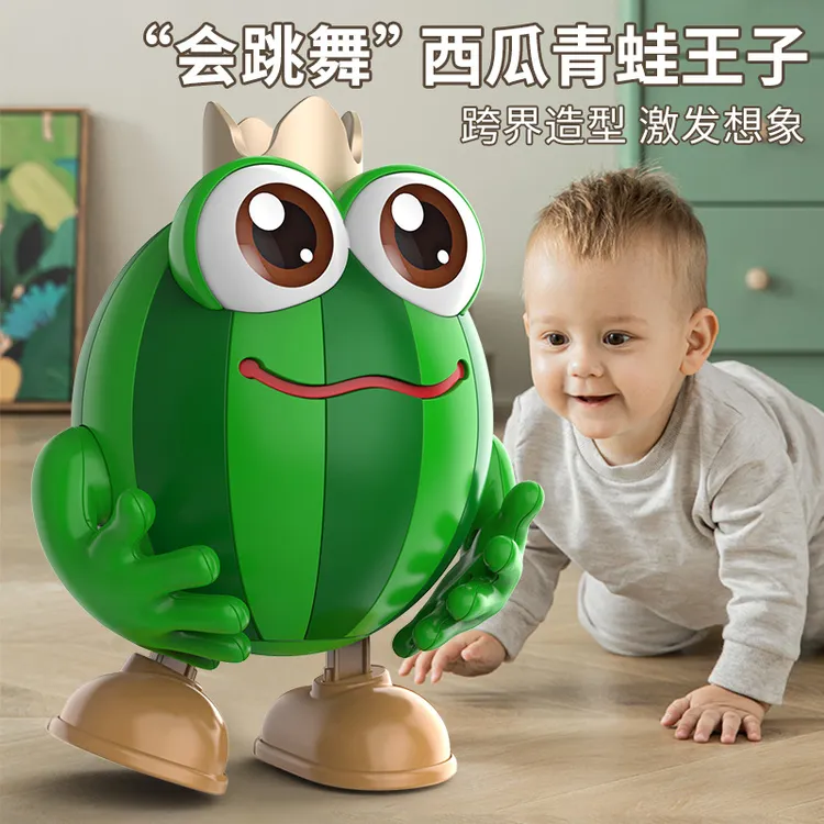 2025新款电动西瓜灯笼玩具音乐灯光唱歌跳舞男孩女孩宝宝新年礼物