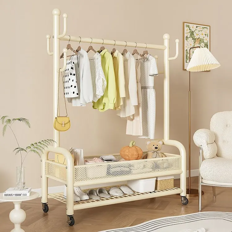 衣帽架落地卧室家用房间挂衣架置物晾衣架简易移动收纳挂衣服架子