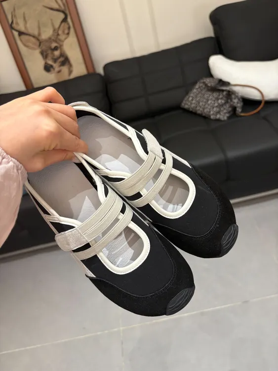 XZ25034  莱卡布牛皮芭蕾鞋