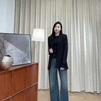 【若若美】X-1261无领西装外套女士气质百搭小西服高级感宽松上衣