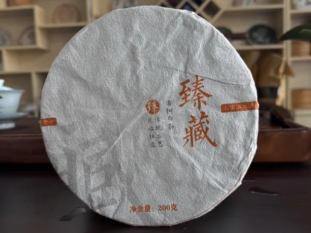 2023年磨烈古树白，秋茶200克饼