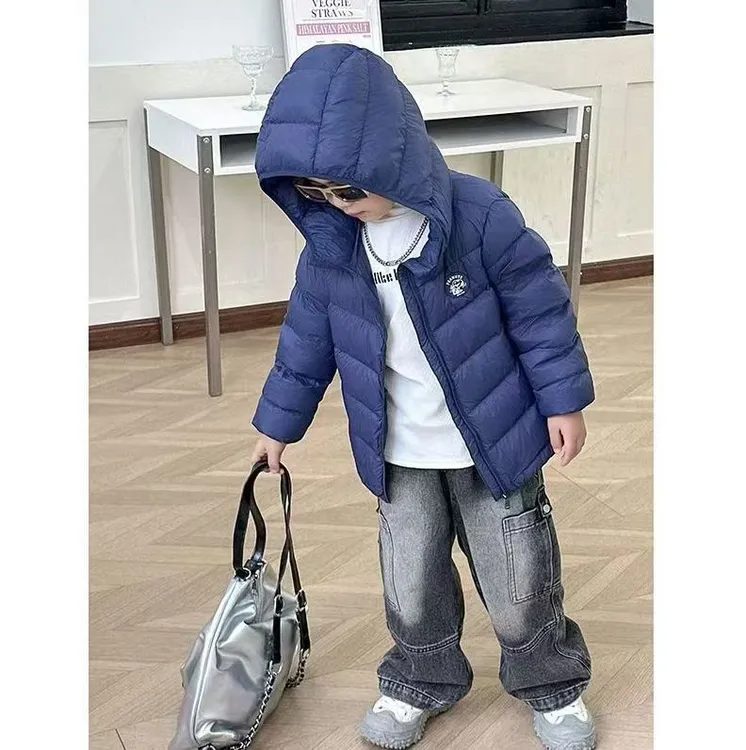 史努比2024新款轻薄儿童羽绒服轻便女童男童宝宝保暖小童连帽外套