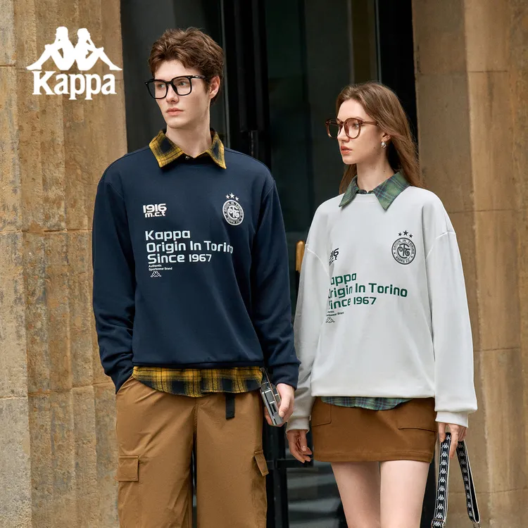 kappa卡帕套头长袖潮流复古穿搭运动风运动卫衣秋季K0F52WT02D