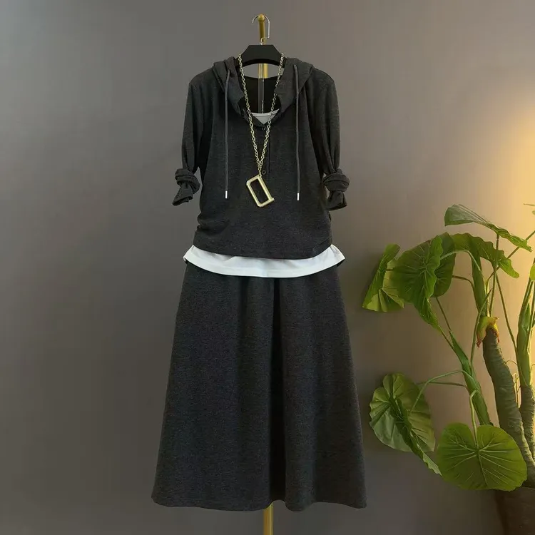 休闲风法式INS风时尚套装复古百搭高质感穿搭lulu风宽松百搭大码