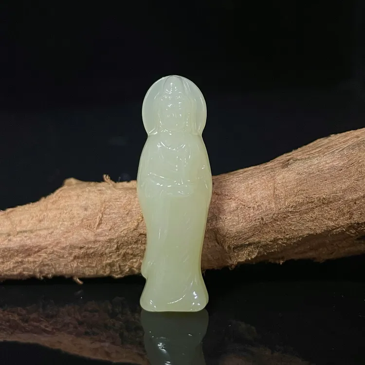 【润家玉】和田玉观音吊坠挂件多样性发其一 R99-192