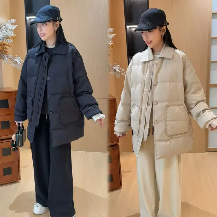 二姐的宝藏《简欧羽绒服》秋冬新款百搭洋气休闲长袖羽绒服#25447