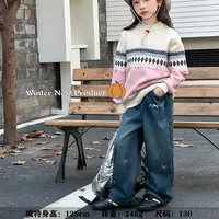 NGT 2025新款冬款蝴蝶结刺绣牛仔裤(非常足码) 59335
