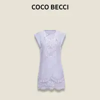 COCO BECCI【紫萝】时尚复古刺绣提花气质优雅连衣裙CFXYB372131