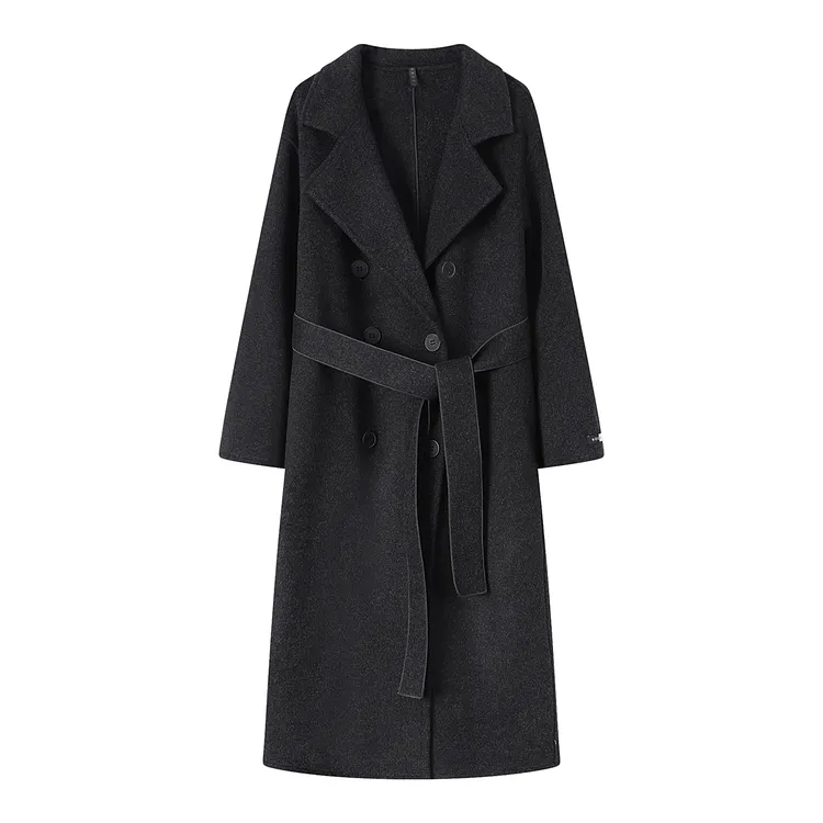 双面绒羊毛大衣秋冬高级感2025新款呢子外套高贵气质女爆款款长款