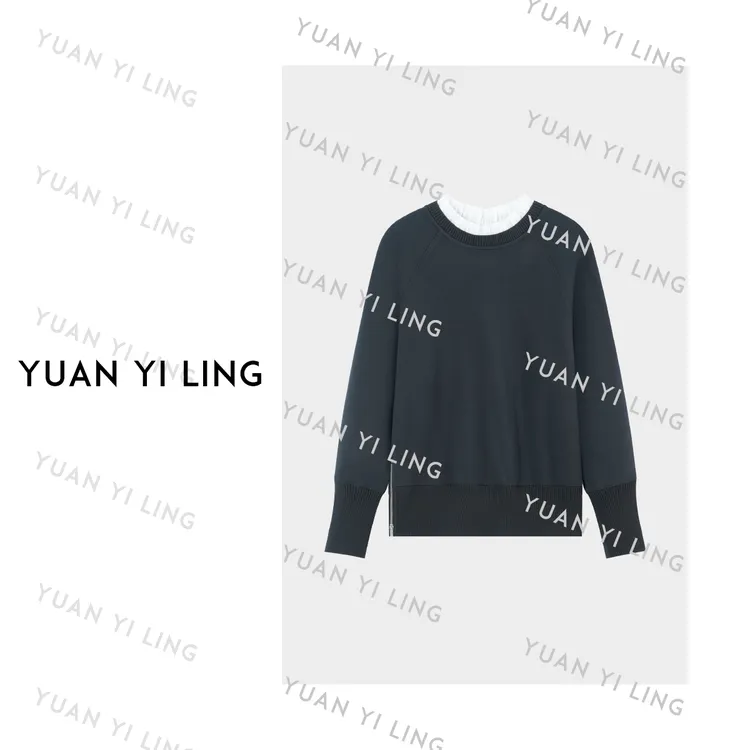 袁艺灵【V家经典】绵羊毛莫代尔奢牌设计款高级上衣6072