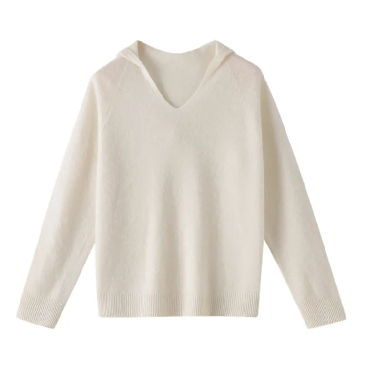 气质通勤针织女士羊毛衫连帽衫长袖百搭打底衫秋冬时尚纯色女装成