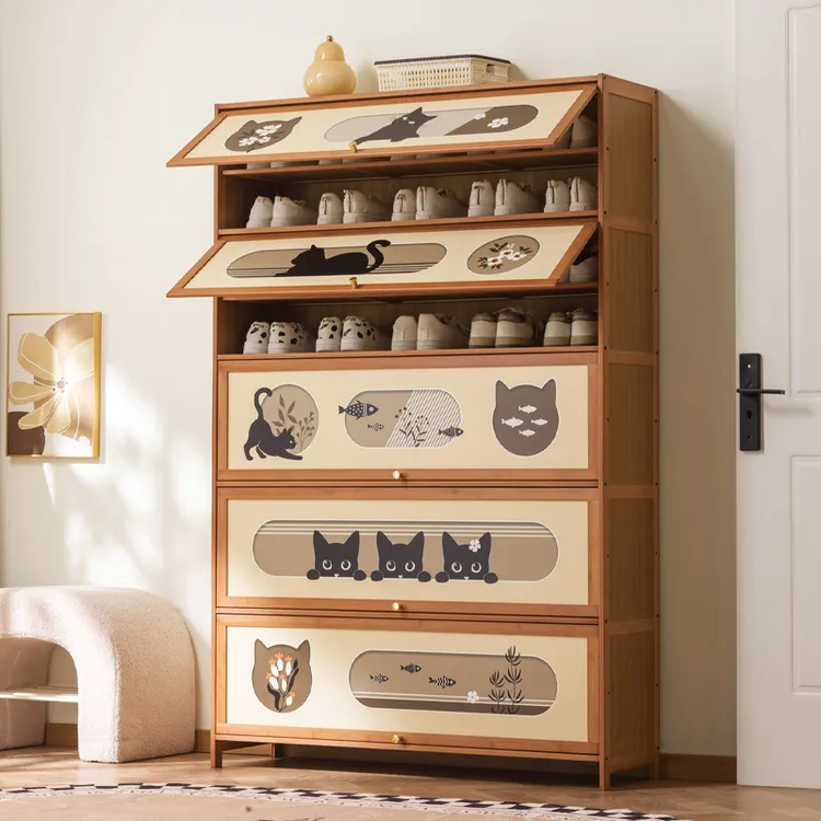 鞋柜家用门口入户收纳柜一体靠墙玄关鞋架子多层简易置物柜子新款