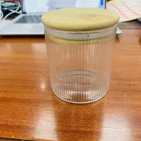 竹盖竖纹储藏罐密封罐两只