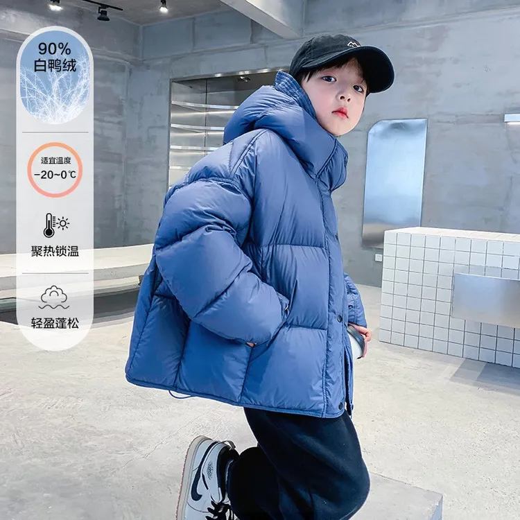 巴拉（商场同款）男童冬季免洗面包服连帽羽绒服2026年新款儿童冬